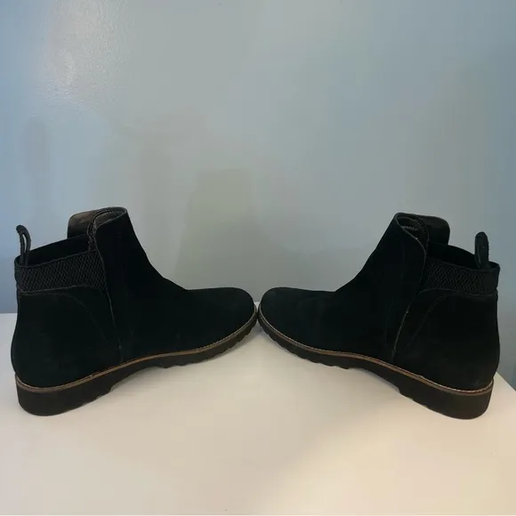 Blondo Perla Waterproof Black Suede Leather Ankle Boots Booties Size 8