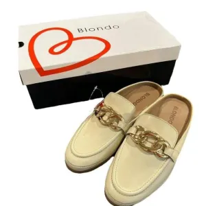 Blondo USA Bryce Mule Slip On Bone Leather Ivory Size 7 M Women’s NEW $119 MSRP
