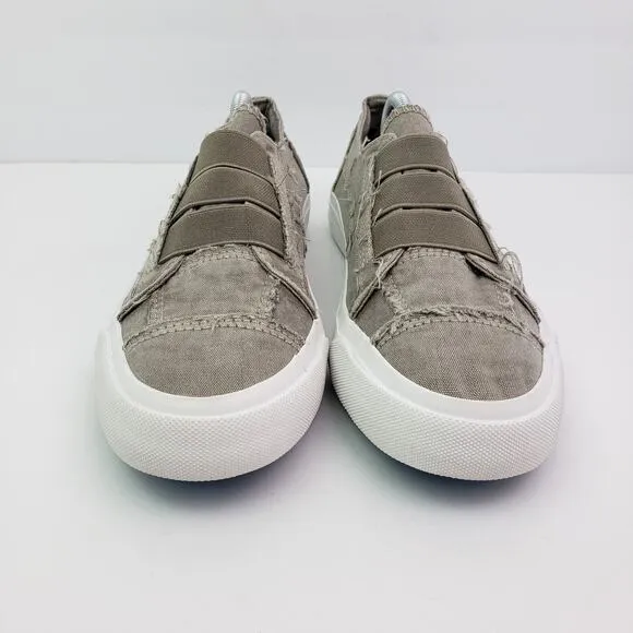 Blowfish Malibu Marley Womens Sz 8 Khaki Green Canvas Distress Low Sneaker Shoes