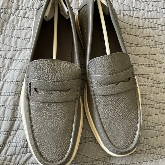 BNIB Coach Heather Grey Hybrid Driver Loafer Slip Ons Size 8.5