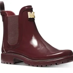 BNWOB Michael Kors Dark Berry Ankle Rain Boots NWOB