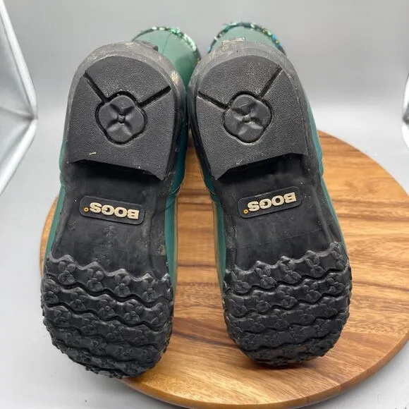 BOGS Alex Boots Womens Size 8 Green Capped Rubber Tall Rain
