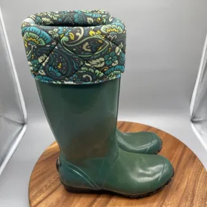 BOGS Alex Boots Womens Size 8 Green Capped Rubber Tall Rain
