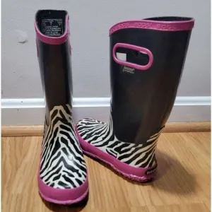 BOGS Zebra Rubber Rain Boots 1