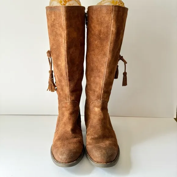 Born Beckett Brown Suede Leather Boots