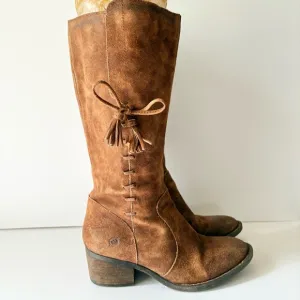 Born Beckett Brown Suede Leather Boots