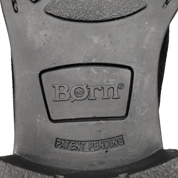 Born | Borman Black Distressed Genuine Leather Over The Knee Boots Women's 6