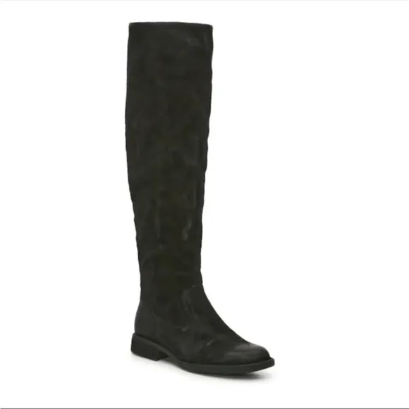 BORN | BORMAN Black Distressed Leather Boots Size 5.5 New