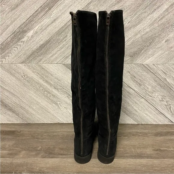 BORN | BORMAN Black Distressed Leather Boots Size 5.5 New
