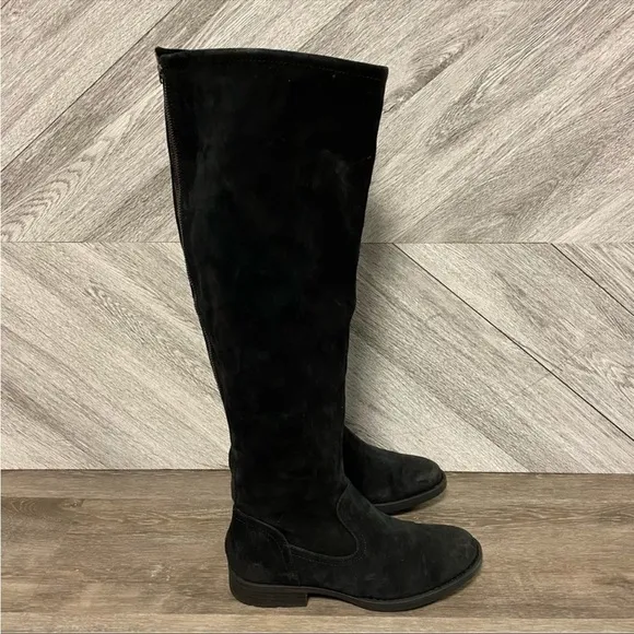 BORN | BORMAN Black Distressed Leather Boots Size 5.5 New