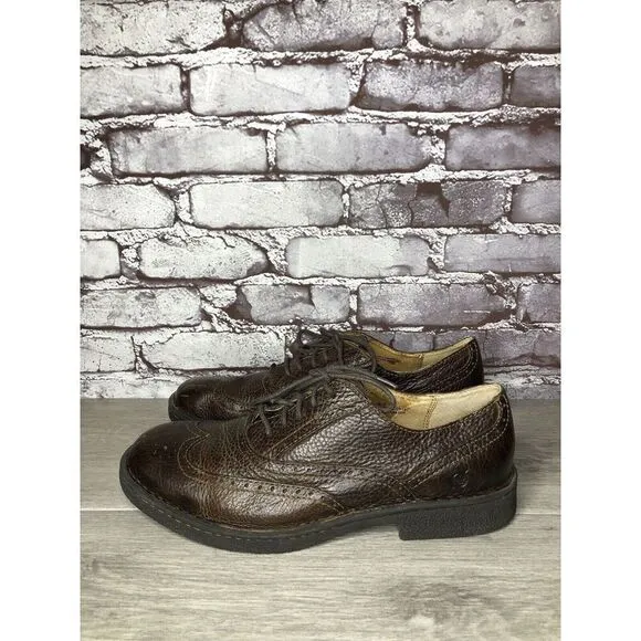 Born Brown Leather Brogue Wingtip Oxfords Lace Casual Shoes Men’s Sz 10M US/44EU