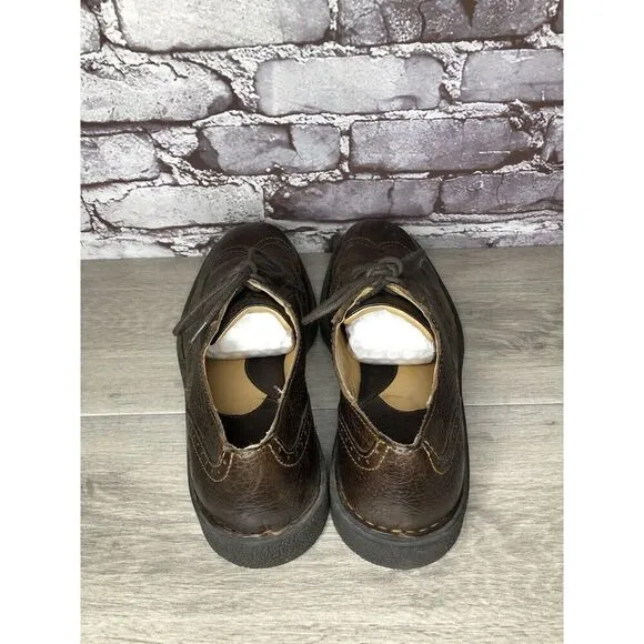 Born Brown Leather Brogue Wingtip Oxfords Lace Casual Shoes Men’s Sz 10M US/44EU
