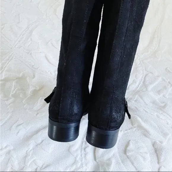 Born Chesire Black Suede TallBoots 6.5 New $225