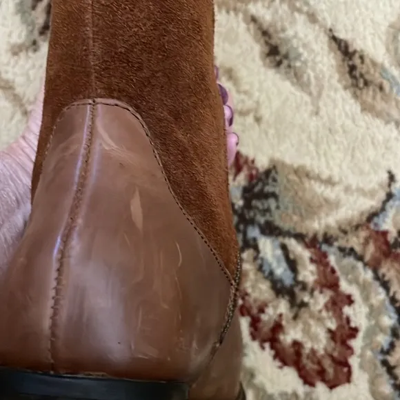 Born Cook Brown Suede/Leather Solid Knee-High Riding Boots Woman’s Size 7.5