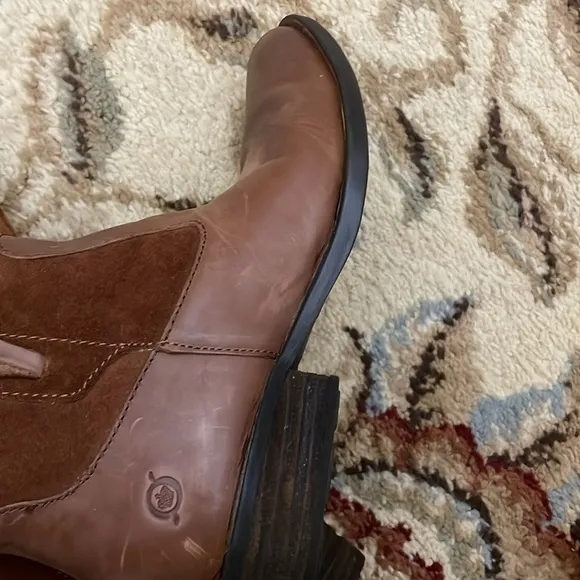 Born Cook Brown Suede/Leather Solid Knee-High Riding Boots Woman’s Size 7.5