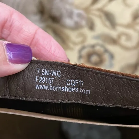 Born Cook Brown Suede/Leather Solid Knee-High Riding Boots Woman’s Size 7.5