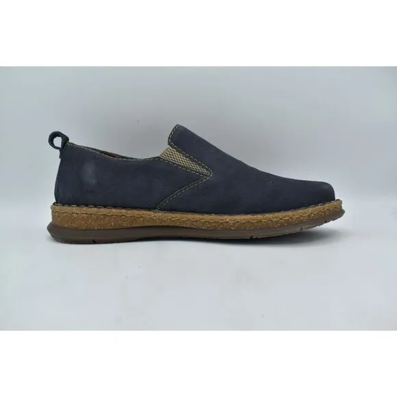 Born Mens Size 11 Bryson Dark Blue Distressed Leather Slip On Casual Shoes