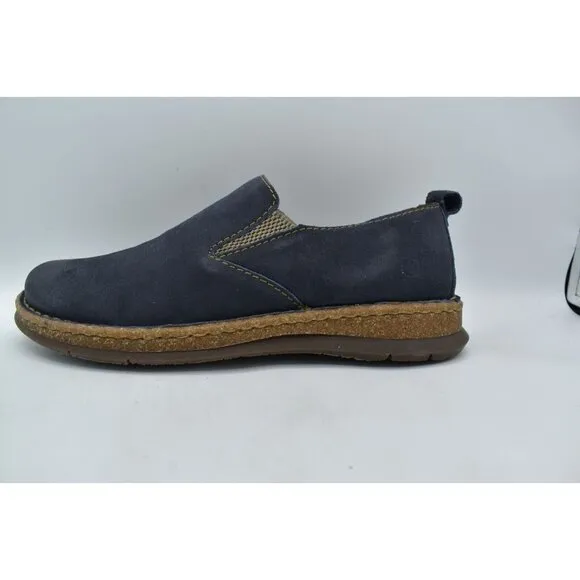 Born Mens Size 11 Bryson Dark Blue Distressed Leather Slip On Casual Shoes
