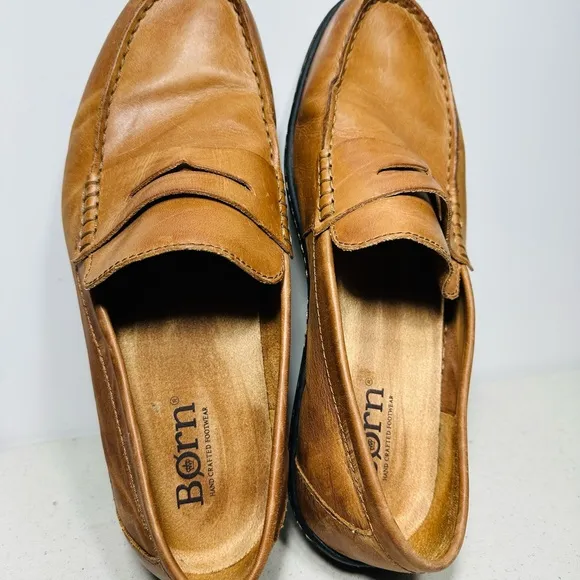 BORN SIMON II PENNY LOAFER LEATHER SHOES MENS 11,5 SLIP ONS