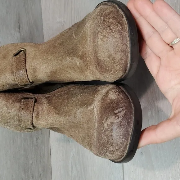 Born Women Ankle Distressed Leather Moto Boots shoes sz 10M