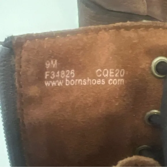 Born Womens Cass Block Heel Size 9M Rust Brown Tobacco Suede Boots