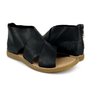 Born Women's Imani Open Toe Leather Sandals Black Size 6