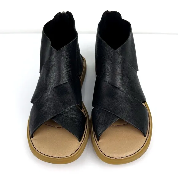 Born Women's Imani Open Toe Leather Sandals Black Size 6