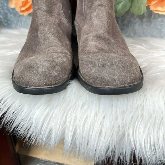 Born Womens Borda Grey Suede OTK Boots Size 10