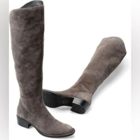 Born Womens Borda Grey Suede OTK Boots Size 10
