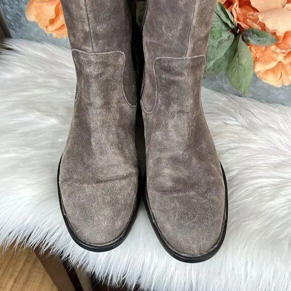Born Womens Borda Grey Suede OTK Boots Size 10