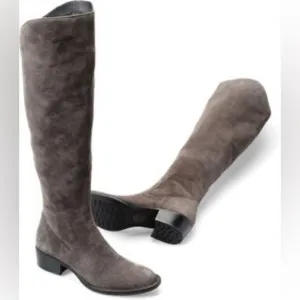 Born Womens Borda Grey Suede OTK Boots Size 10