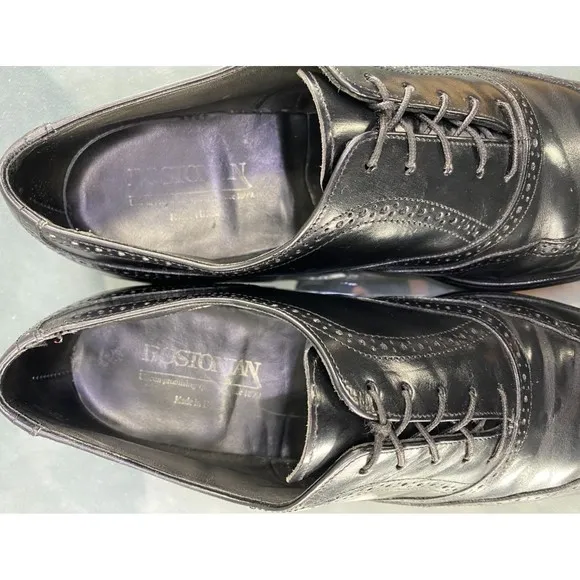 Bostonian Footsaver Men's Wingtip Dress Shoes Size 10.5 D Black Made in USA