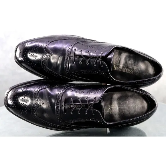Bostonian Footsaver Men's Wingtip Dress Shoes Size 10.5 D Black Made in USA
