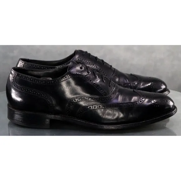 Bostonian Footsaver Men's Wingtip Dress Shoes Size 10.5 D Black Made in USA