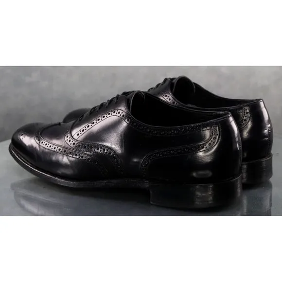 Bostonian Footsaver Men's Wingtip Dress Shoes Size 10.5 D Black Made in USA