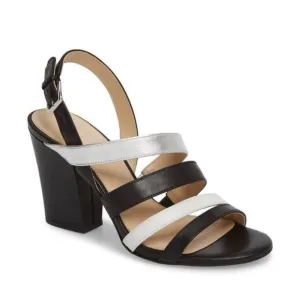 Botkier Sera colorblock caged block heel ankle strap dress sandals black 8.5