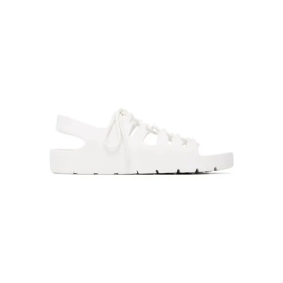 Bottega Veneta Lace Up Jelly Sandals Chalk White Size EU 37 US 7 NEW IN BOX