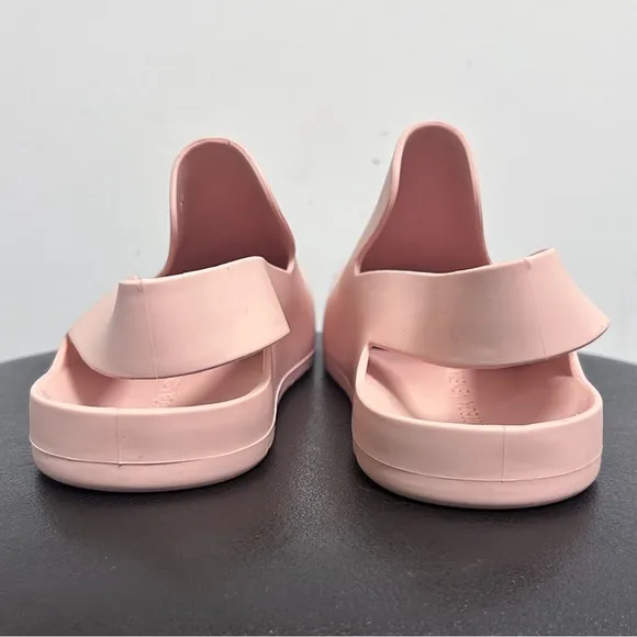 Bottega Veneta Peachy Pink Rubber Puddle Slingback Mule Sandals 41 *No Box*