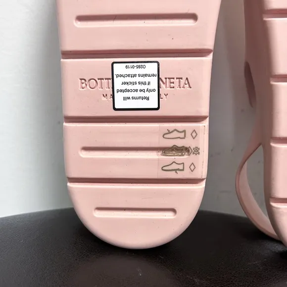 Bottega Veneta Peachy Pink Rubber Puddle Slingback Mule Sandals 41 *No Box*