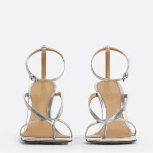 BOTTEGA VENETA STRETCH STRAP SANDAL, Size 37.5 (US 7.5)