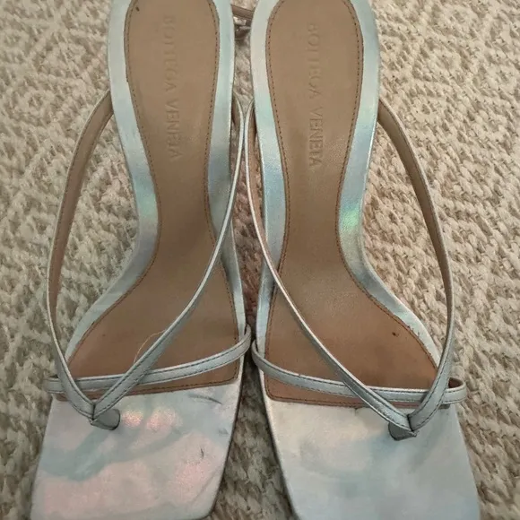 BOTTEGA VENETA STRETCH STRAP SANDAL, Size 37.5 (US 7.5)