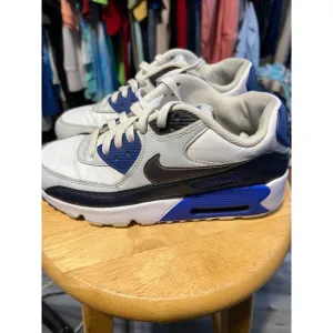 Boys Nike Air Max 90 Sneakers Size 6Y White &amp; Blue