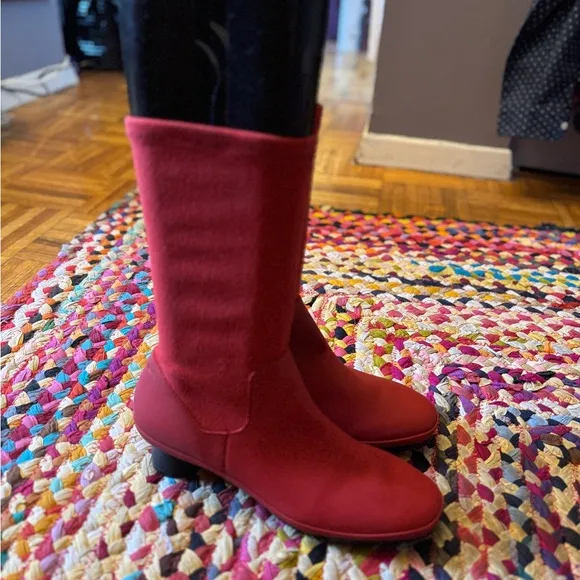 Brand New Red Camper Alright Awesome Mid Calf Boots!!