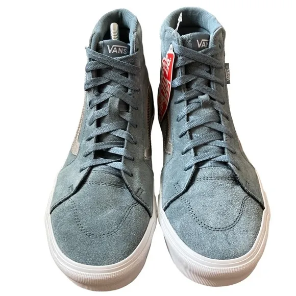 Brand New Vans Filmore Sk8 Hi Smoky Weather Silver Metallic Suede Shoes Size 11