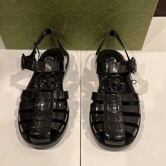 Brand new Gucci rubber sandals with box us men’s size 10
