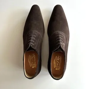 Brett &amp; Sons NWOB Handmade Agustin Derby Chocolate Suede Shoes EU 41 US 8