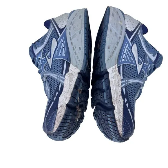 Brooks Addiction 11 Running Shoes Mens Size 13 Blue Mesh Logo Low Top Lace Up