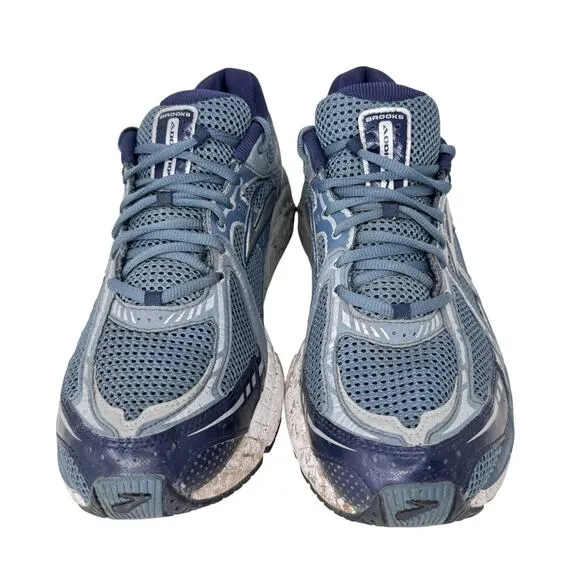 Brooks Addiction 11 Running Shoes Mens Size 13 Blue Mesh Logo Low Top Lace Up