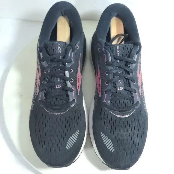 Brooks Addiction GTS 15 Women's Size 10 Medium Running Shoes Sneakers Black