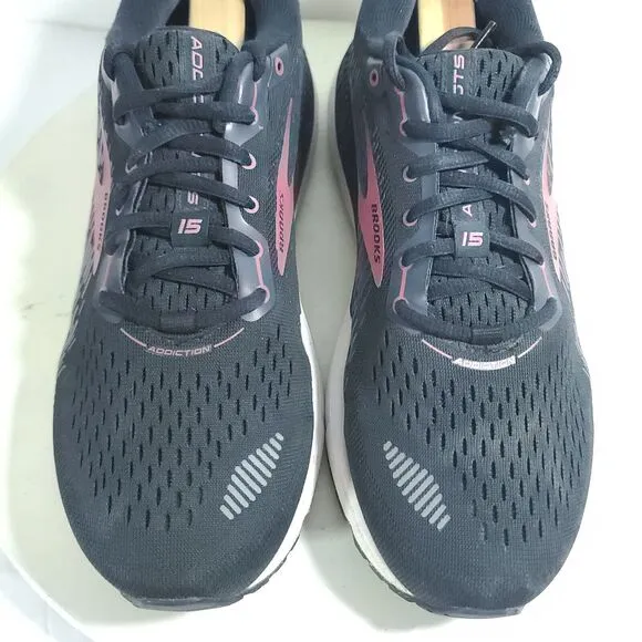Brooks Addiction GTS 15 Women's Size 10 Medium Running Shoes Sneakers Black